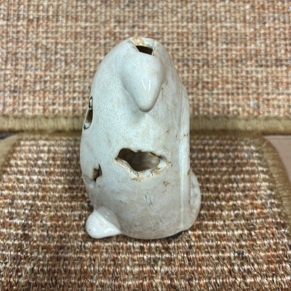 Ceramic Ghost Tea Light Holder Halloween Decor by TII Collections NEW